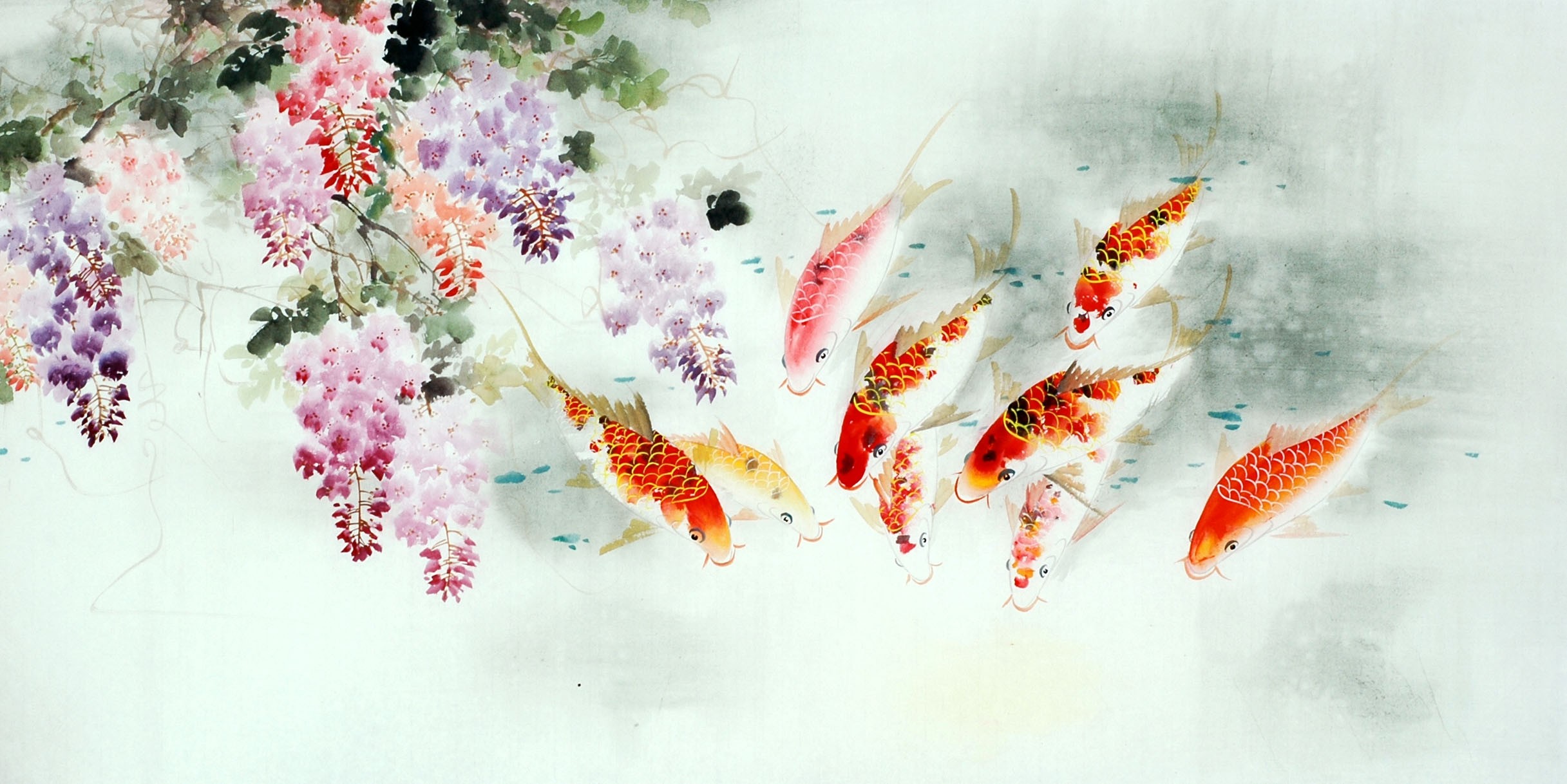 Chinese Carp Painting - CNAG011431