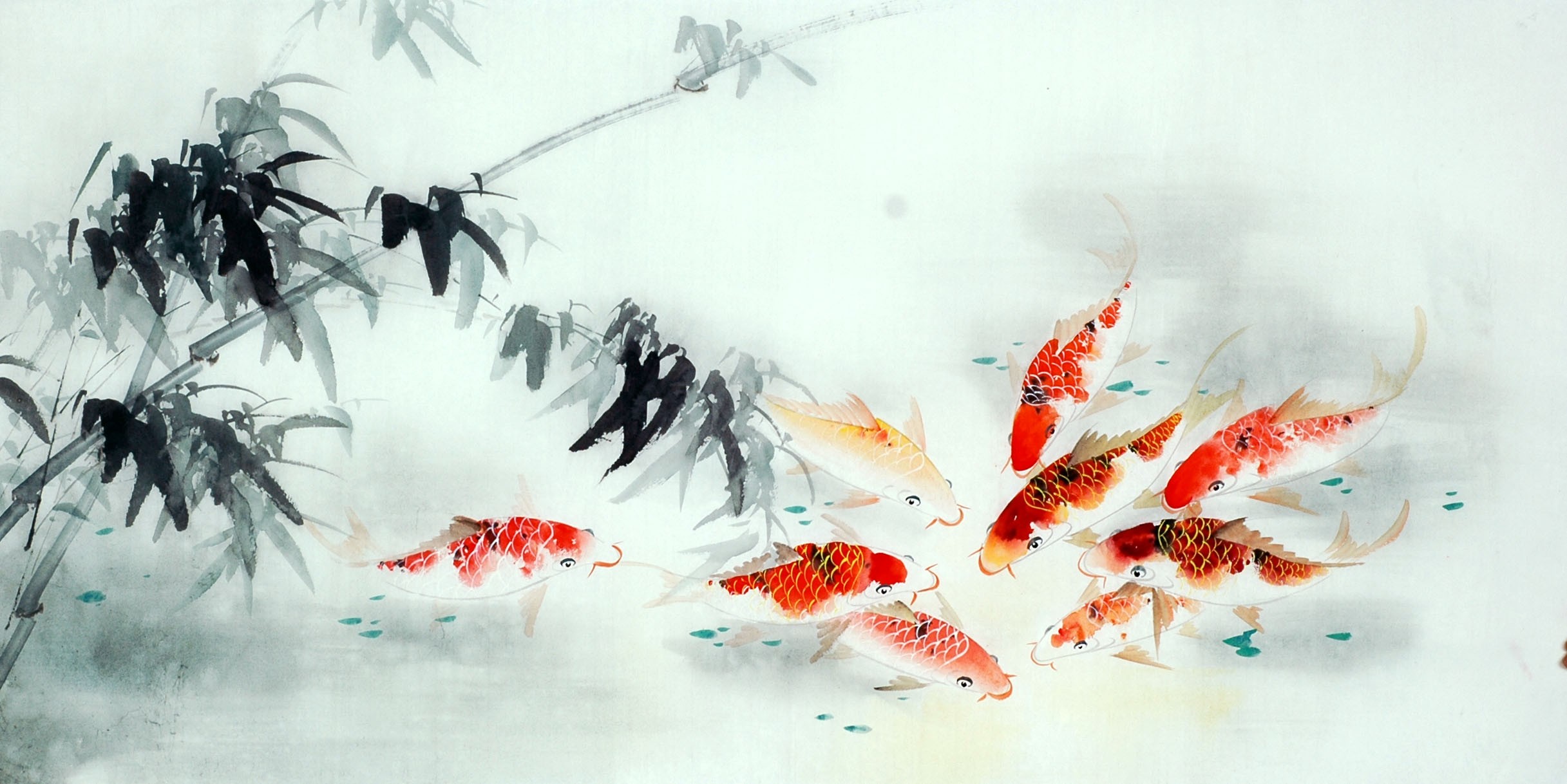 Chinese Carp Painting - CNAG011432