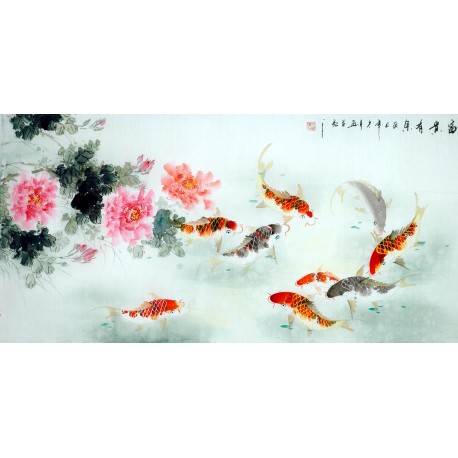 Chinese Carp Painting - CNAG011434