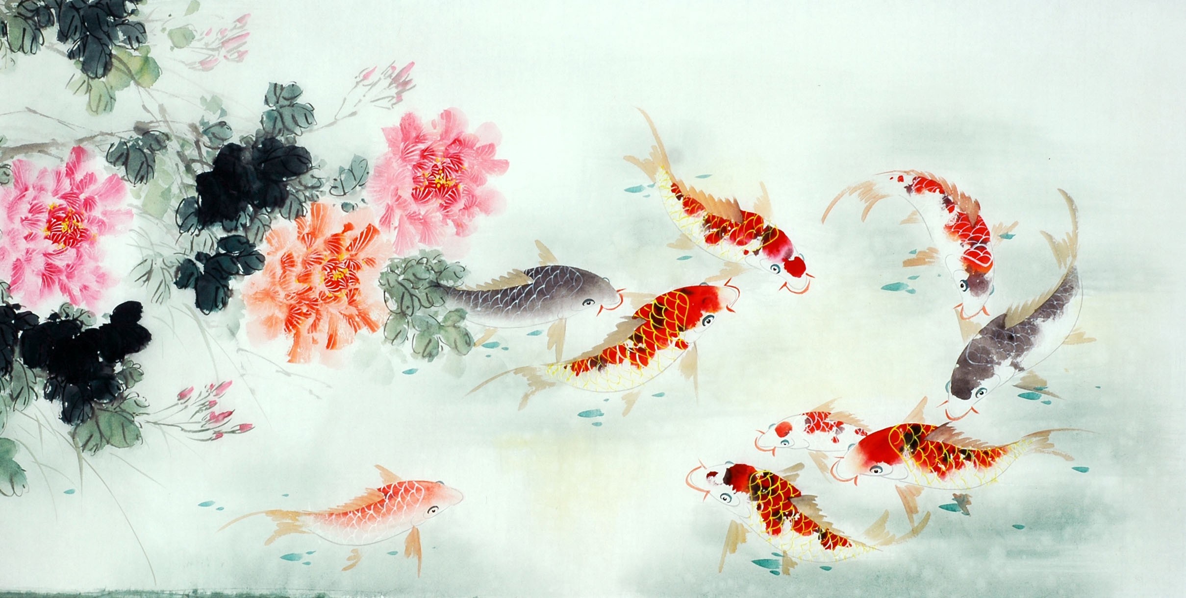 Chinese Carp Painting - CNAG011437
