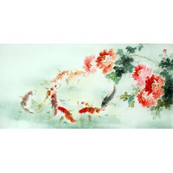 Chinese Carp Painting - CNAG011438