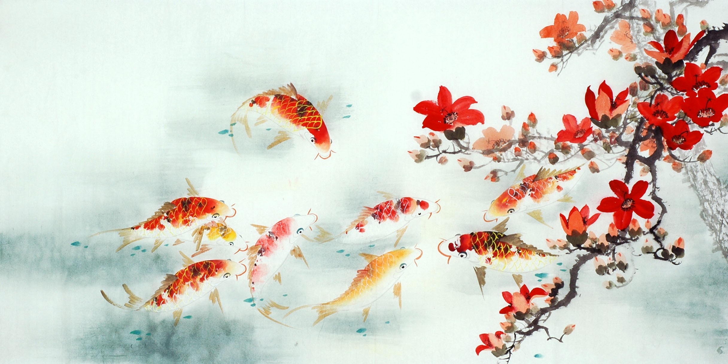 Chinese Carp Painting - CNAG011440