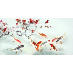 Chinese Carp Painting - CNAG011445