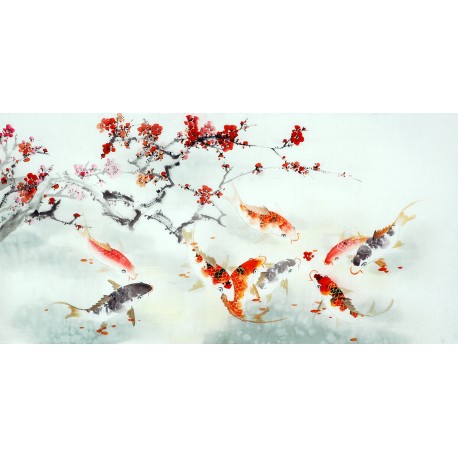 Chinese Carp Painting - CNAG011445