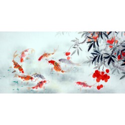 Chinese Carp Painting - CNAG011448