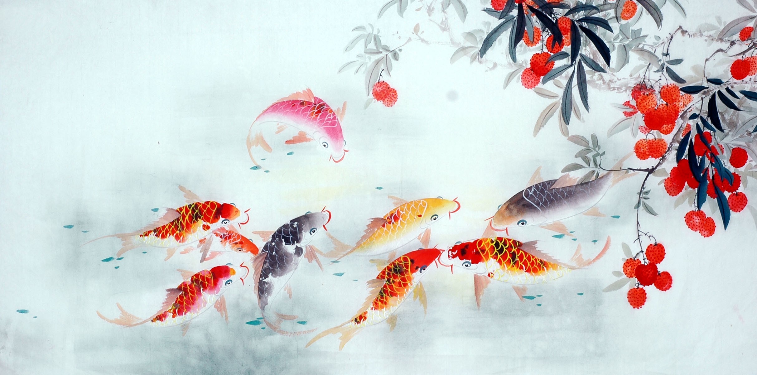 Chinese Carp Painting - CNAG011449
