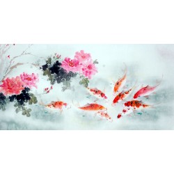Chinese Carp Painting - CNAG011450