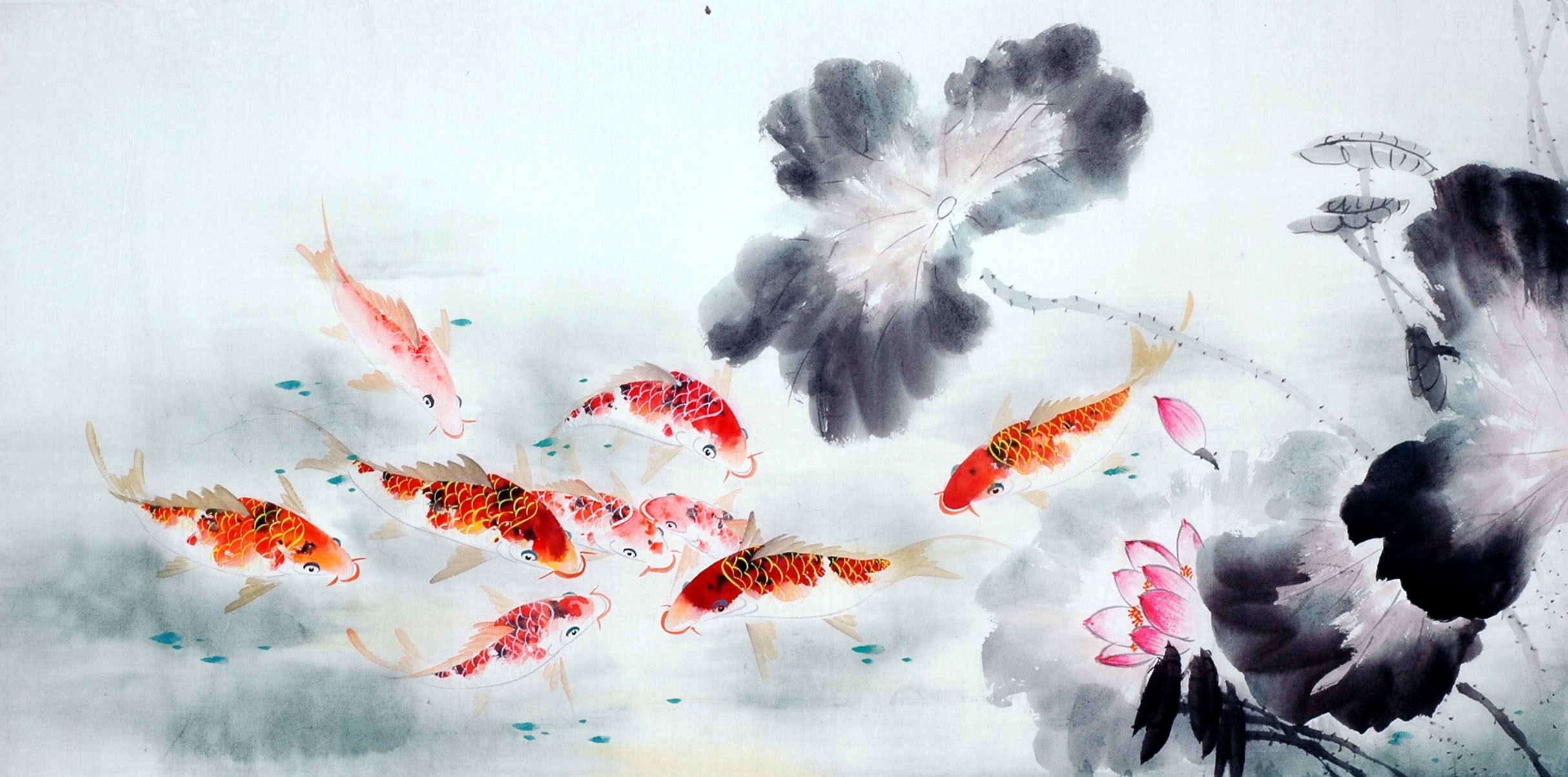 Chinese Carp Painting - CNAG011451