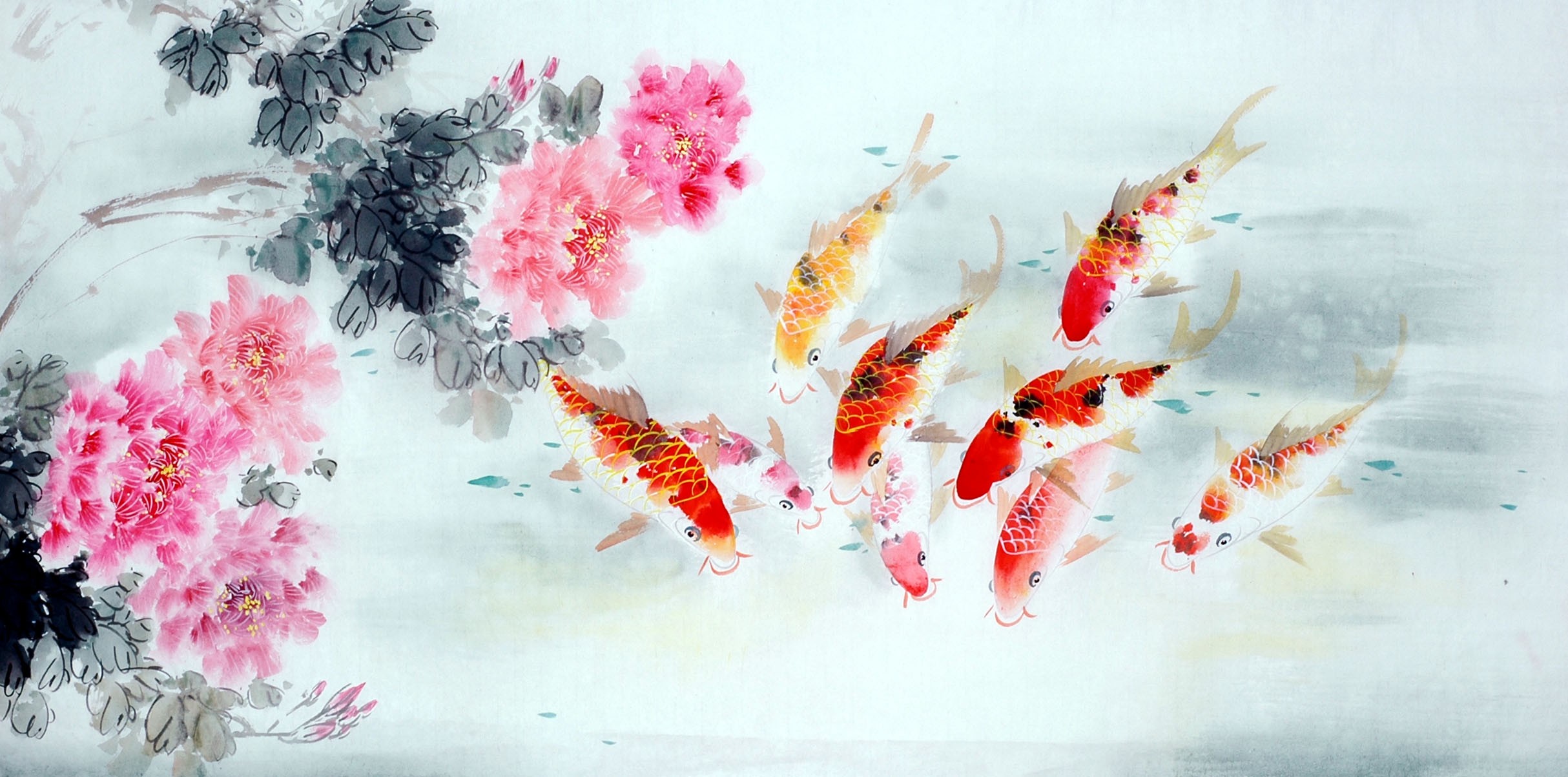 Chinese Carp Painting - CNAG011453