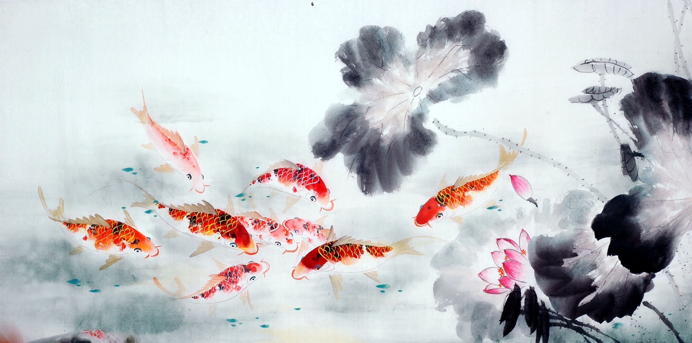 Chinese Carp Painting - CNAG011454