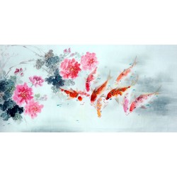 Chinese Carp Painting - CNAG011455