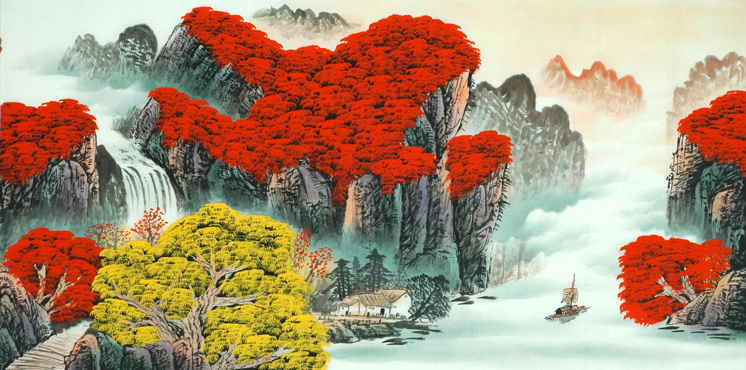 Chinese Landscape Painting - CNAG011458
