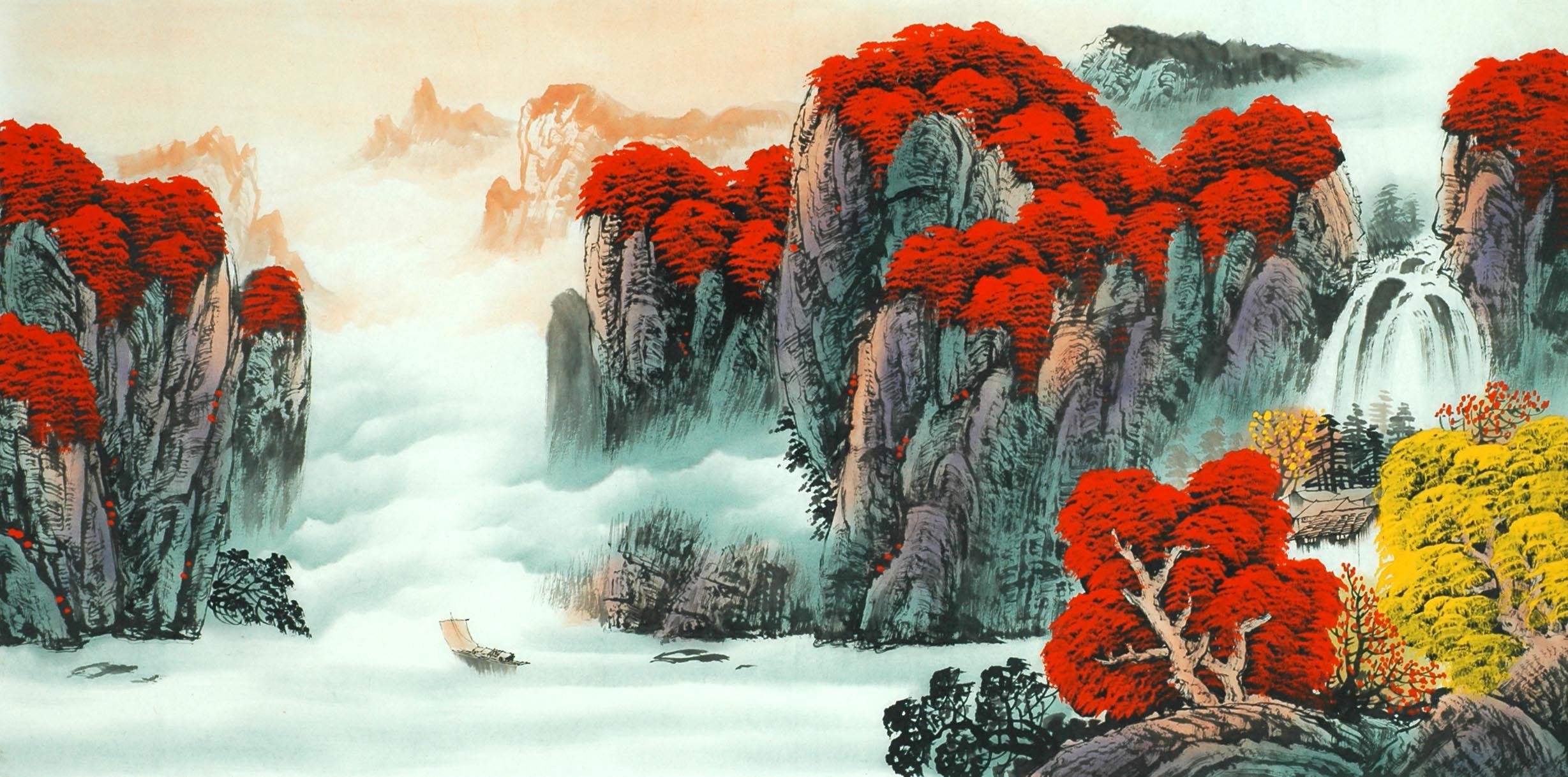 Chinese Landscape Painting - CNAG011459