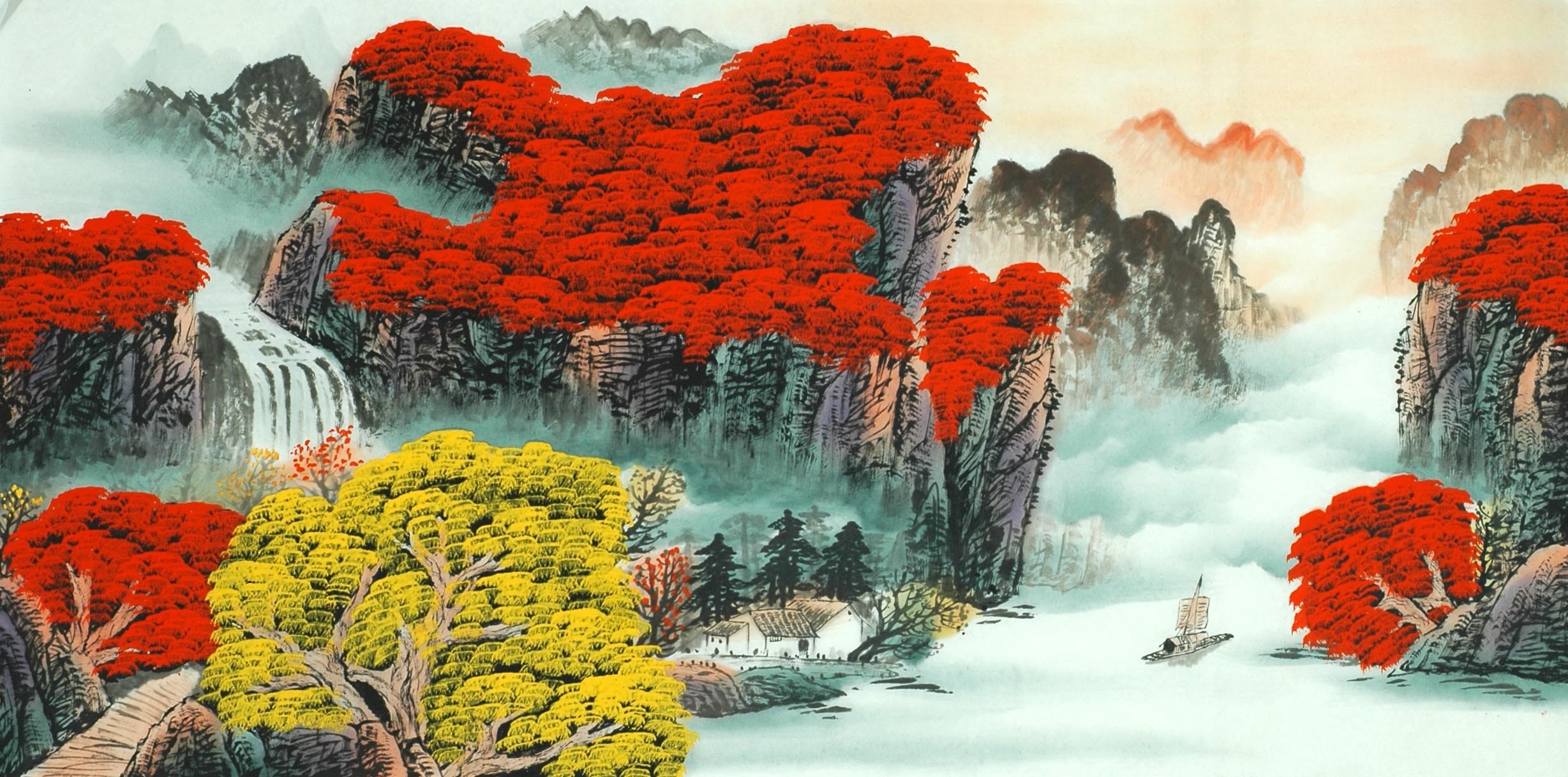 Chinese Landscape Painting - CNAG011463