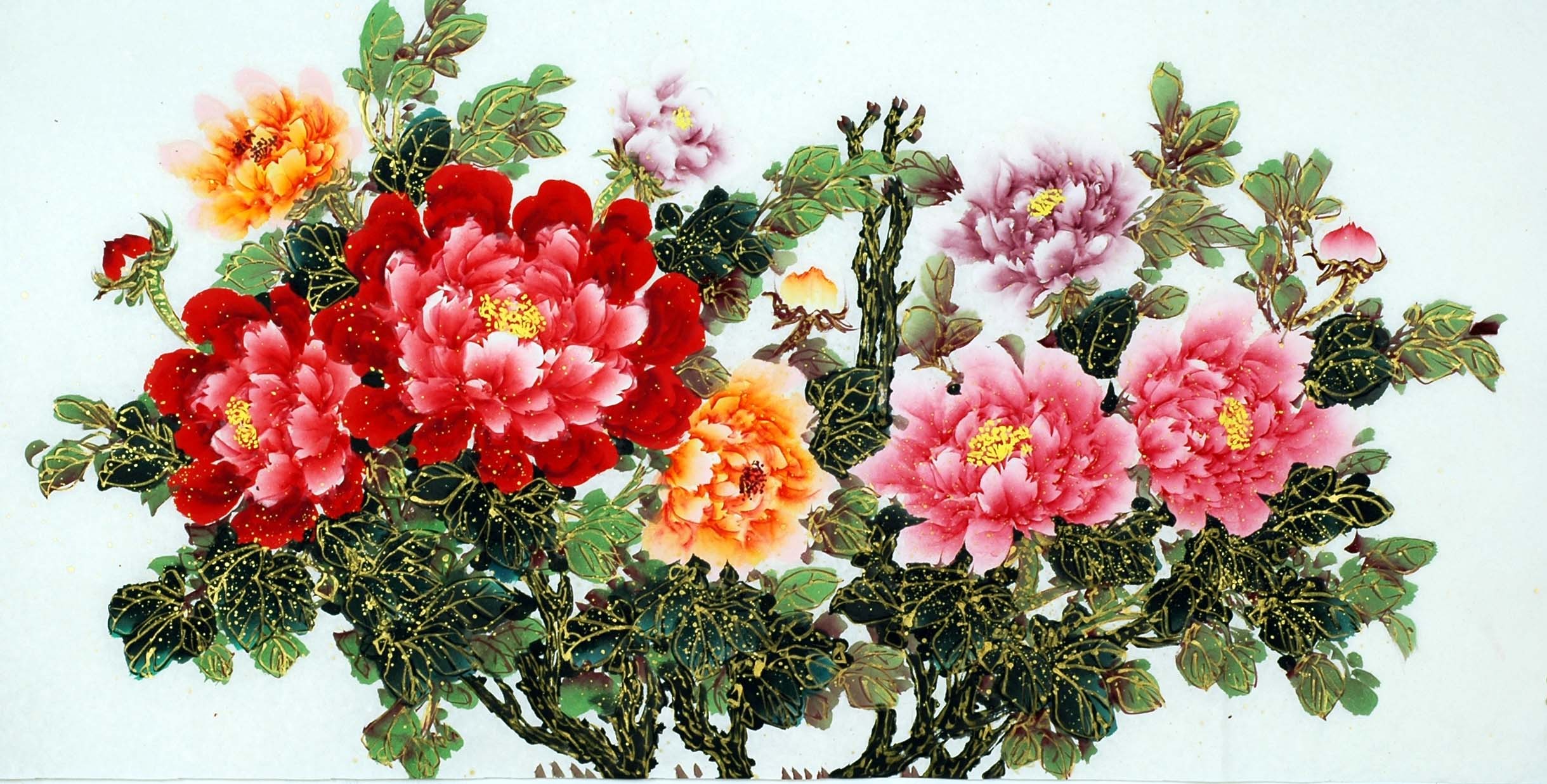Chinese Peony Painting - CNAG011466