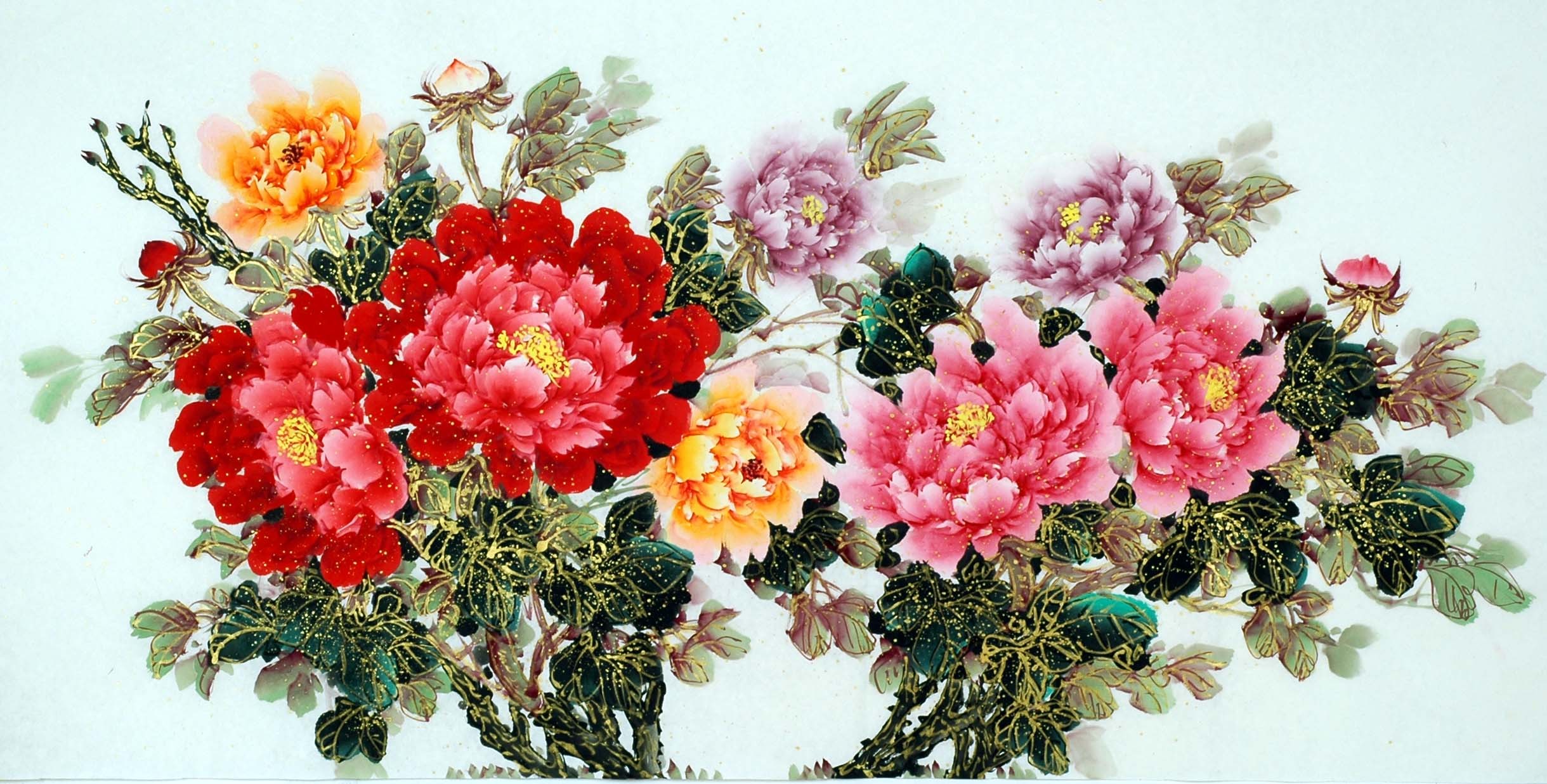 Chinese Peony Painting - CNAG011467