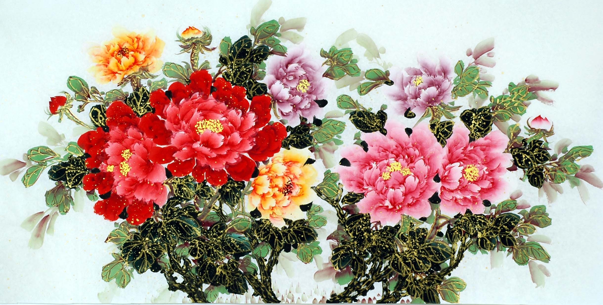 Chinese Peony Painting - CNAG011468