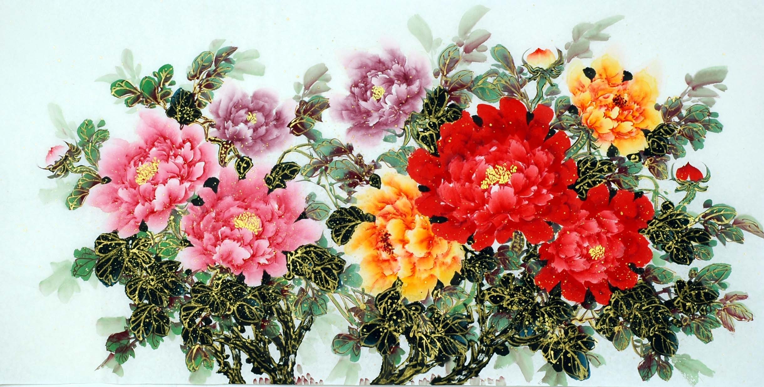Chinese Peony Painting - CNAG011470