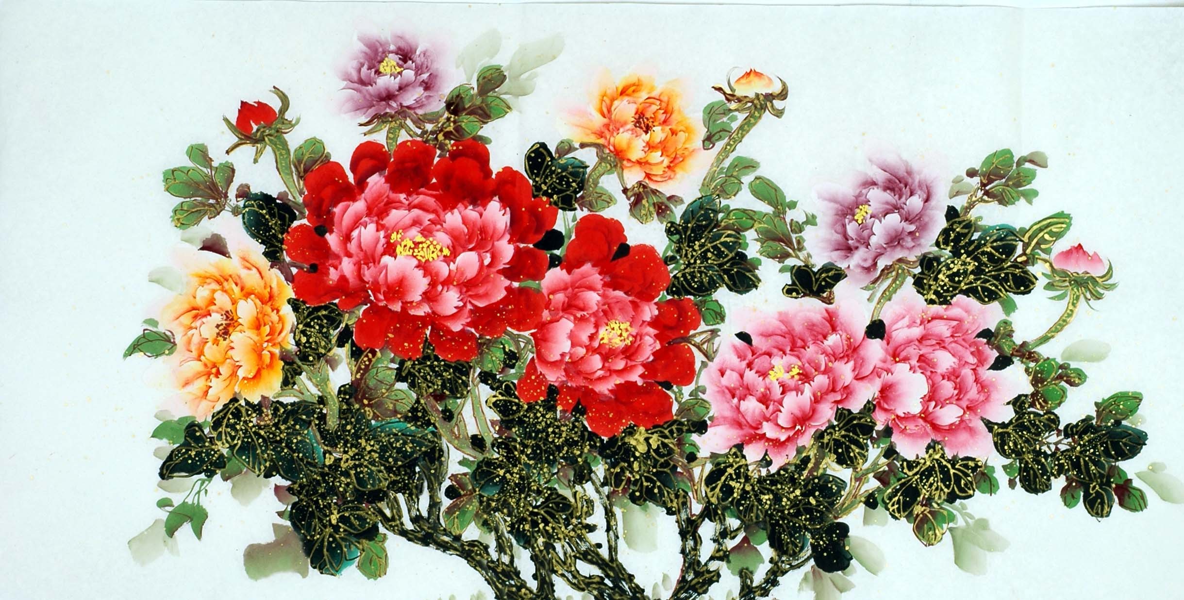 Chinese Peony Painting - CNAG011475