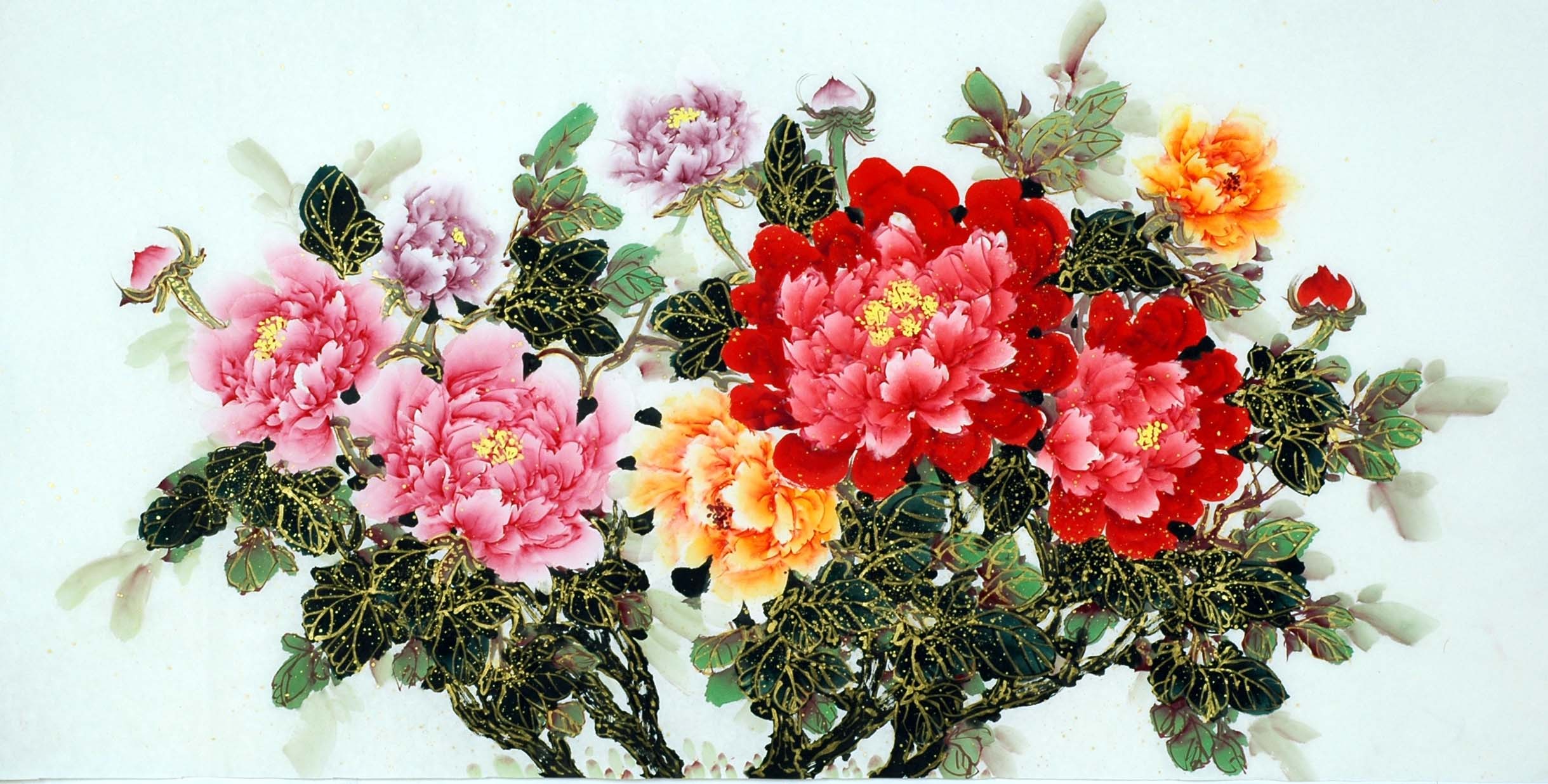 Chinese Peony Painting - CNAG011476