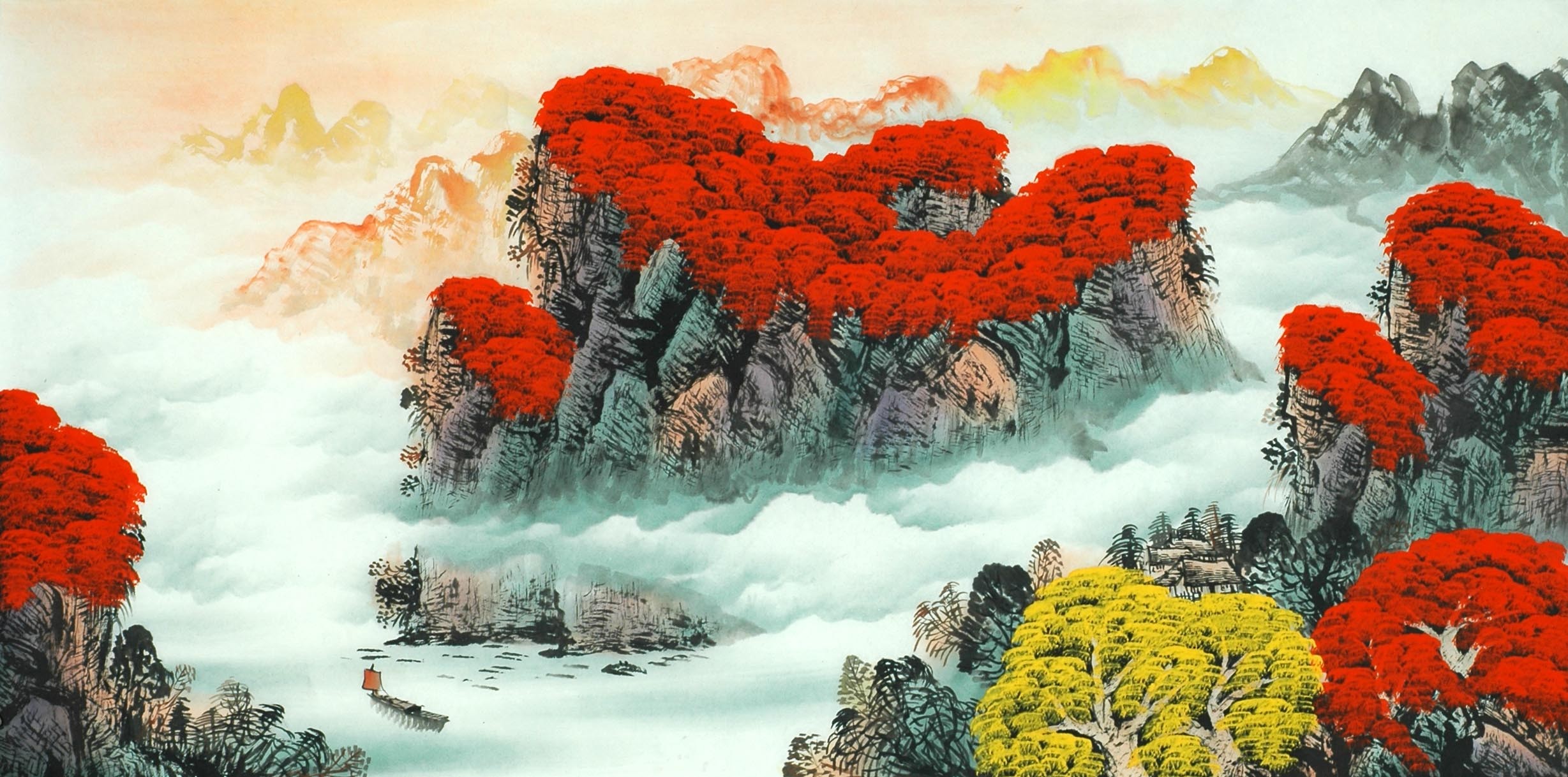 Chinese Landscape Painting - CNAG011479