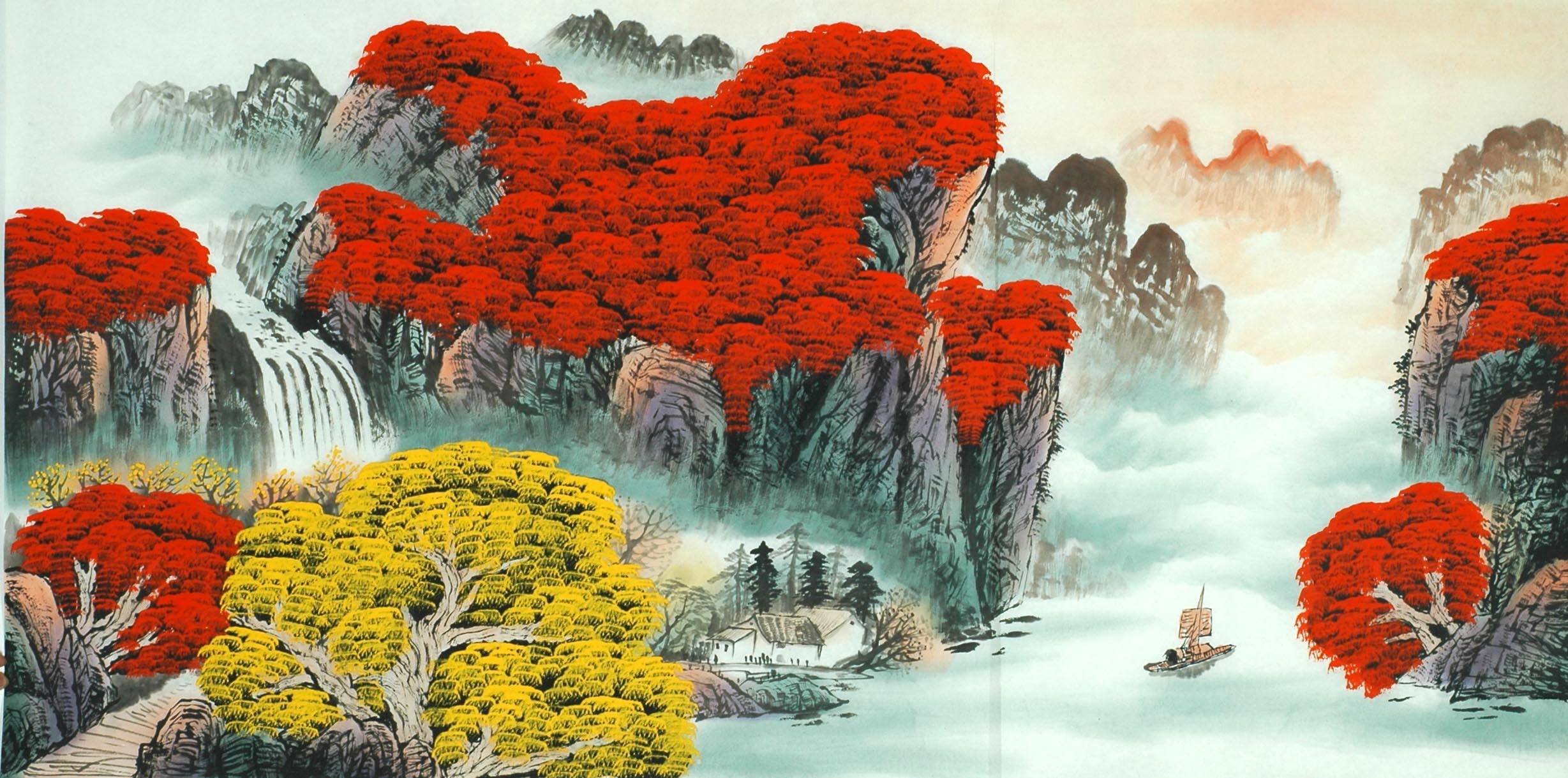 Chinese Landscape Painting - CNAG011482