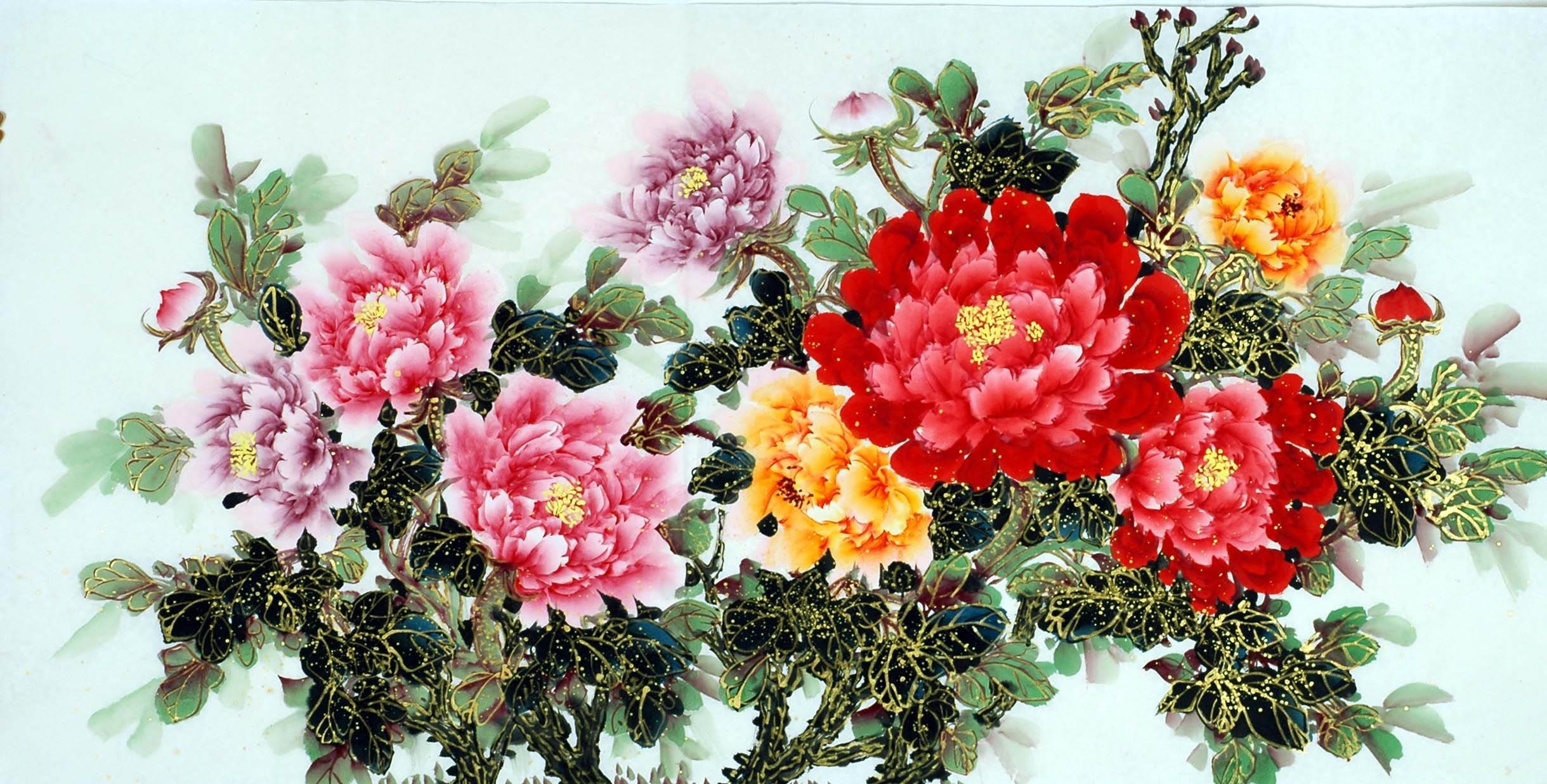 Chinese Peony Painting - CNAG011484