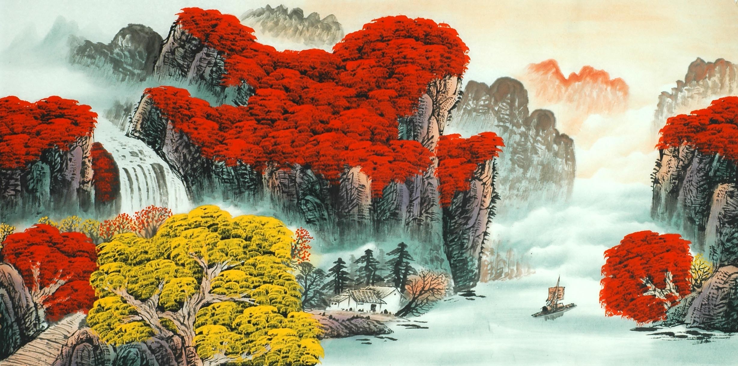 Chinese Landscape Painting - CNAG011486