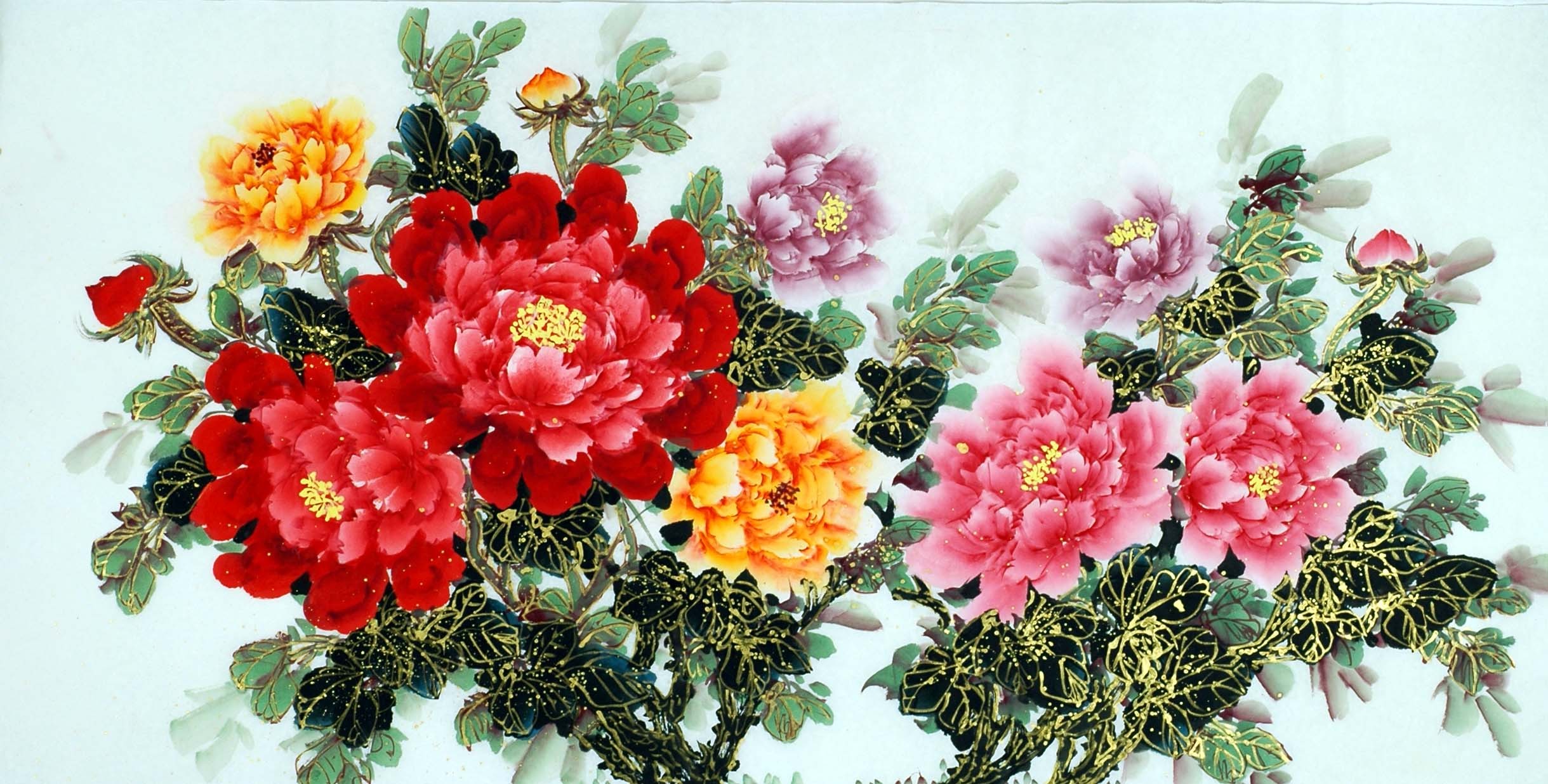 Chinese Peony Painting - CNAG011488