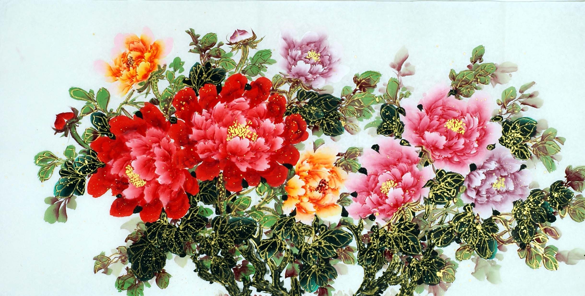 Chinese Peony Painting - CNAG011493