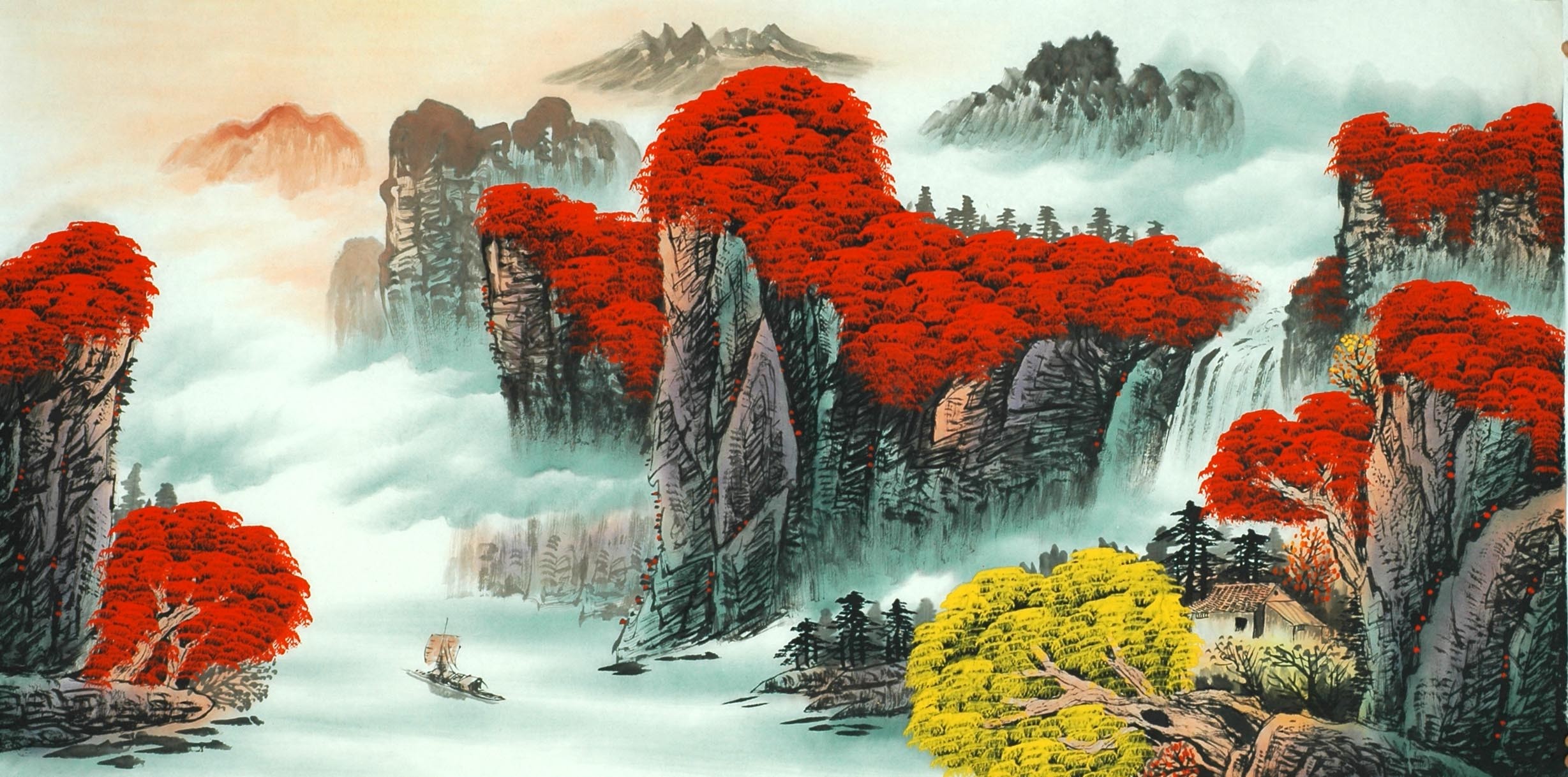 Chinese Landscape Painting - CNAG011497