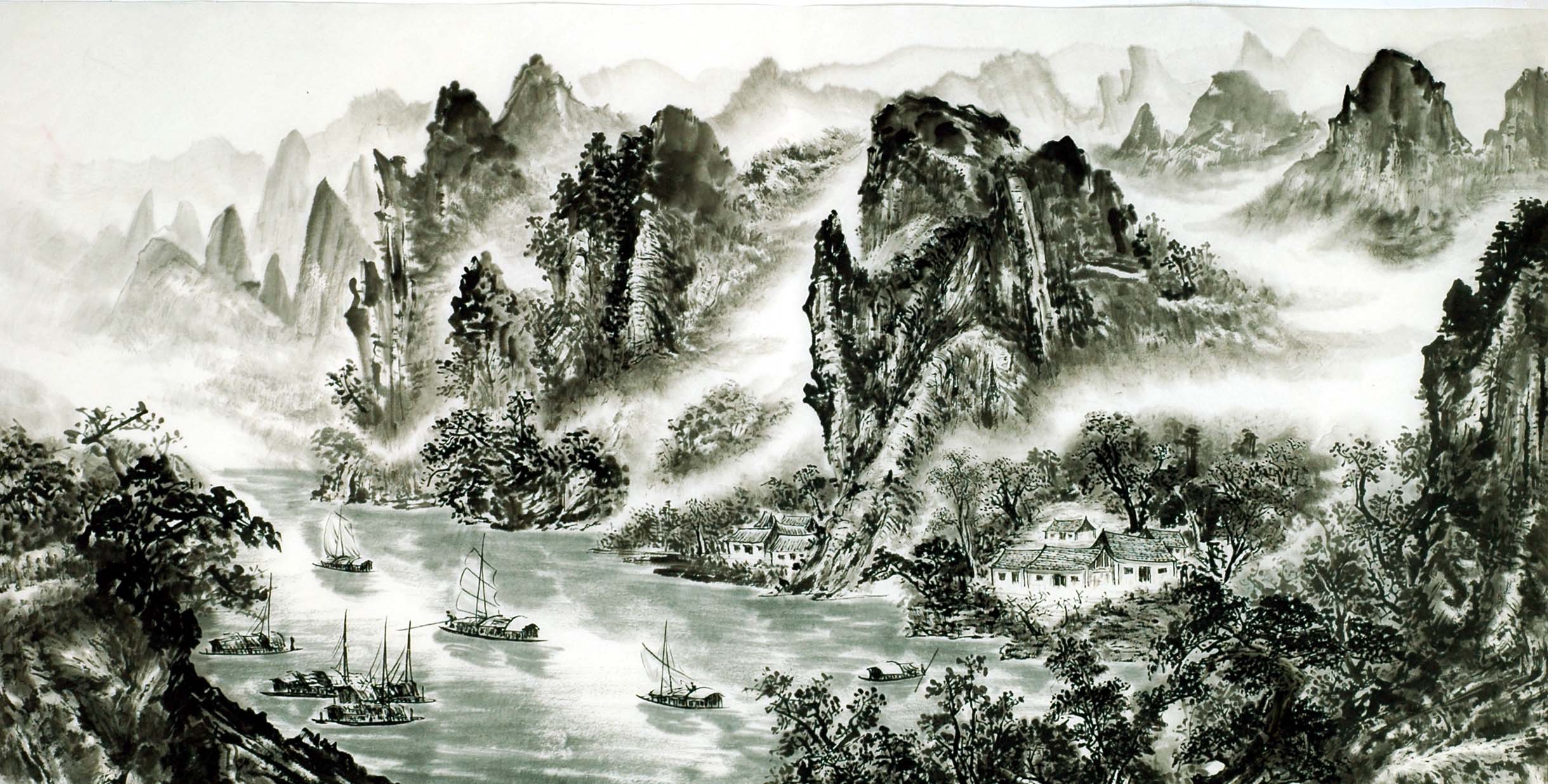 Chinese Landscape Painting - CNAG011498