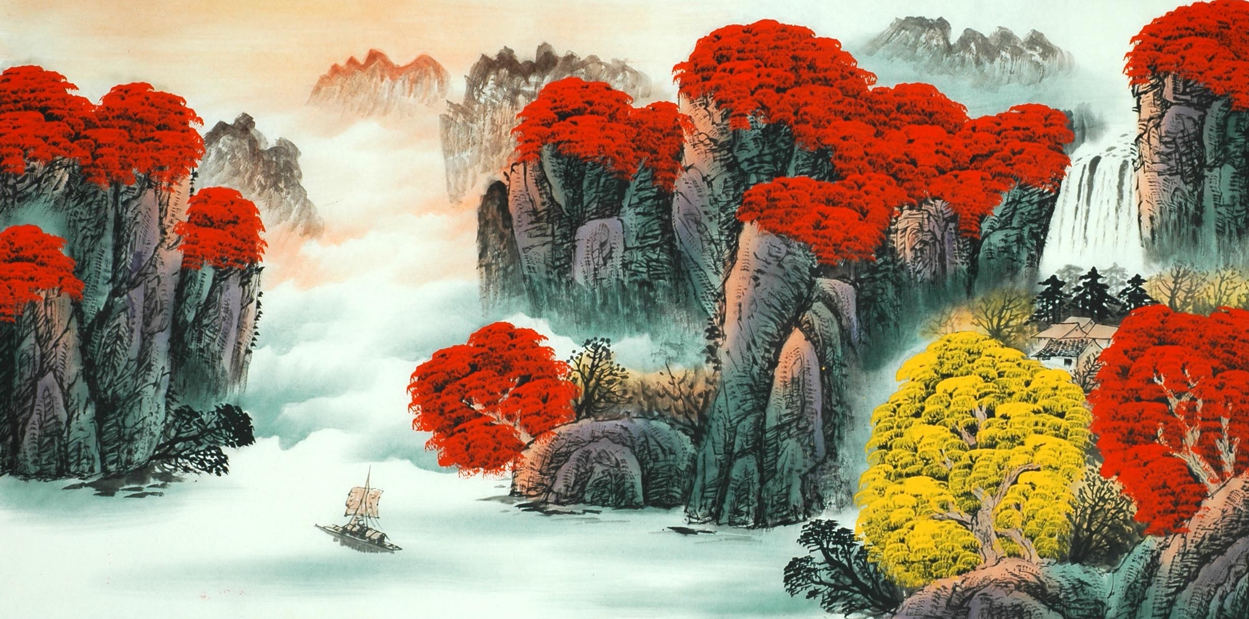 Chinese Landscape Painting - CNAG011505