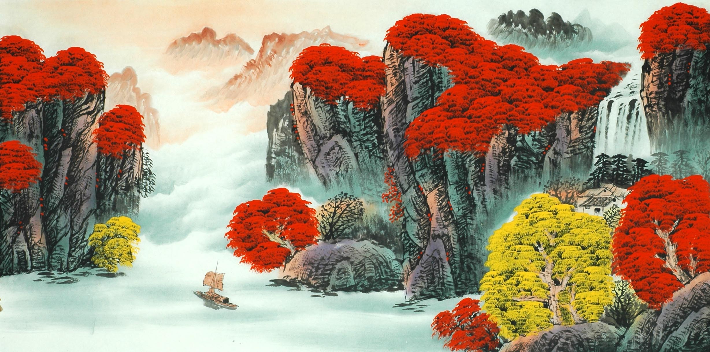 Chinese Landscape Painting - CNAG011506