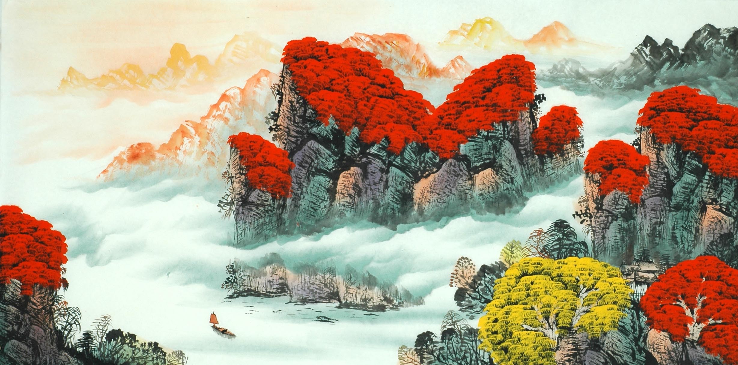 Chinese Landscape Painting - CNAG011519