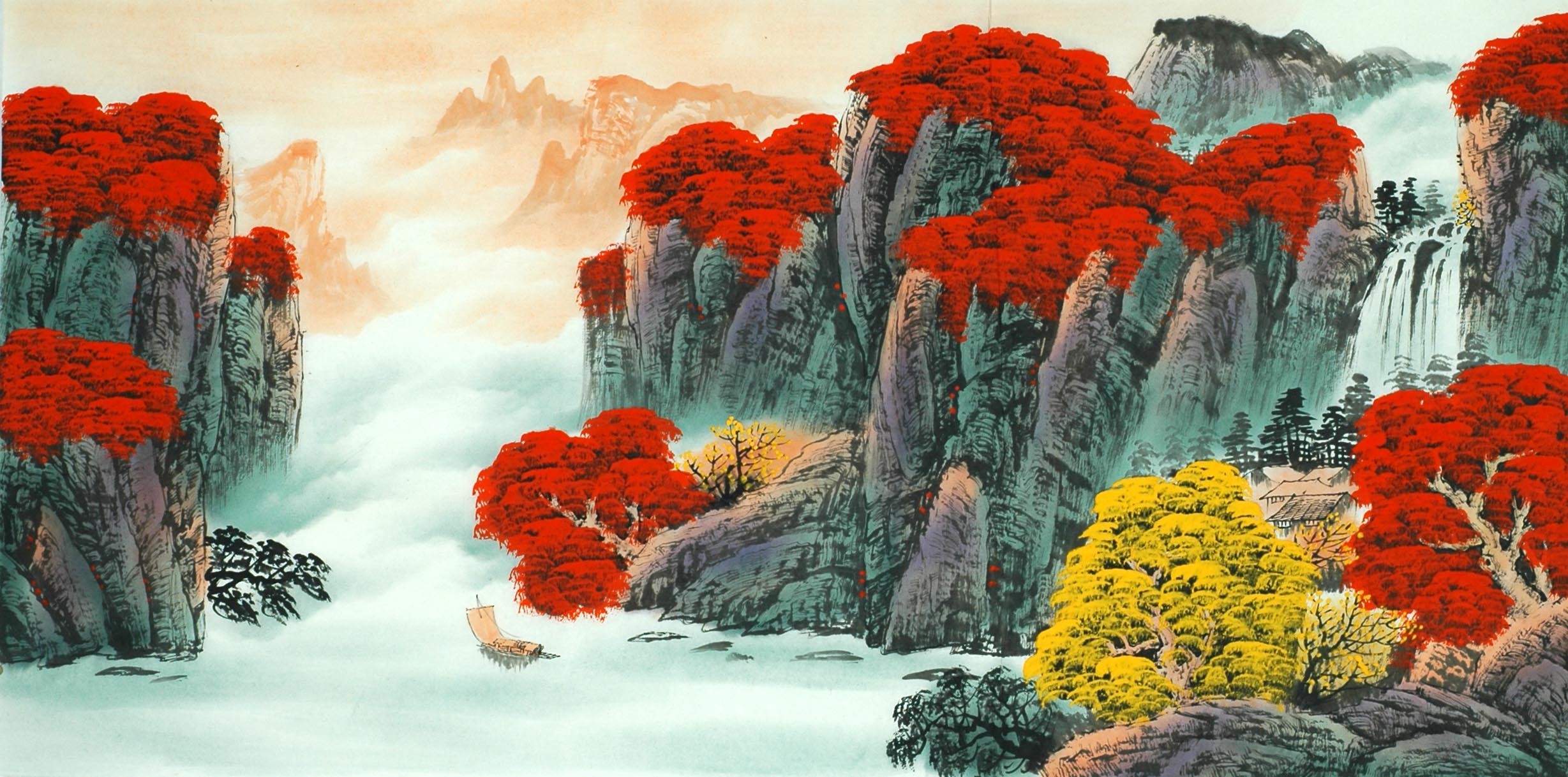 Chinese Landscape Painting - CNAG011521