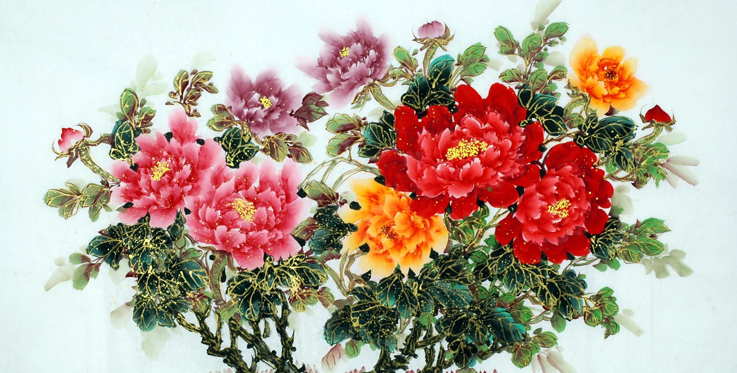 Chinese Peony Painting - CNAG011522