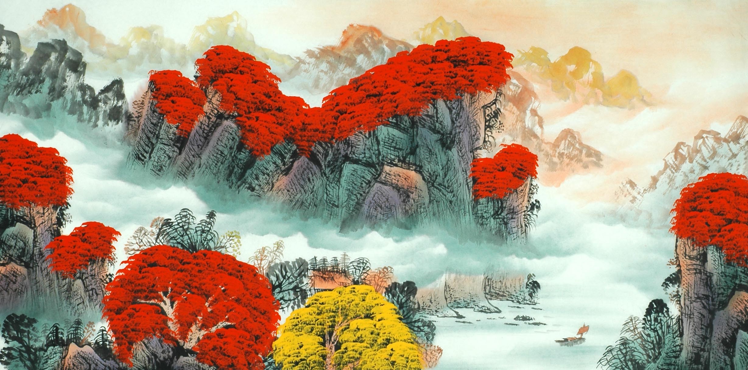 Chinese Landscape Painting - CNAG011529
