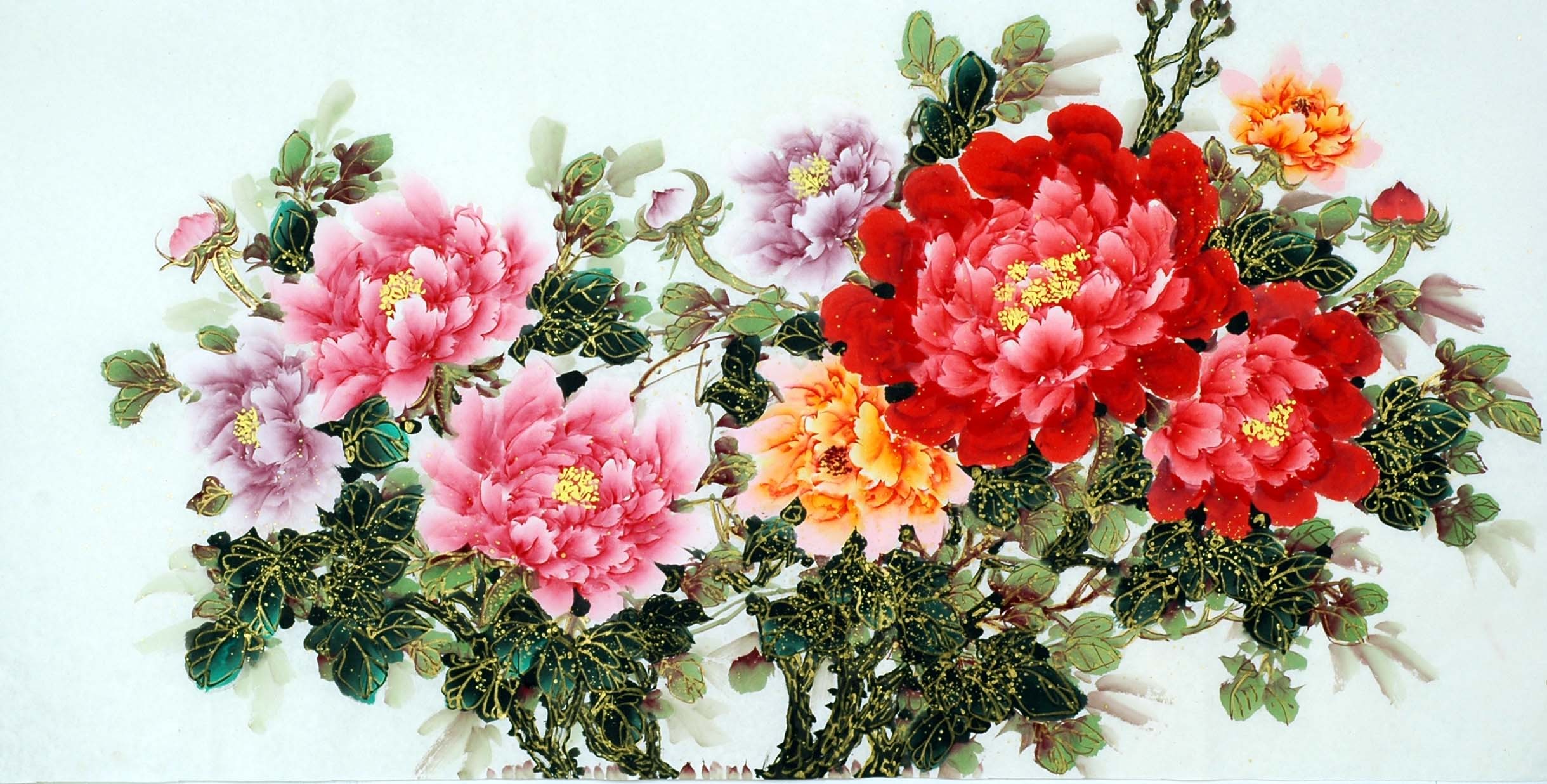 Chinese Peony Painting - CNAG011532