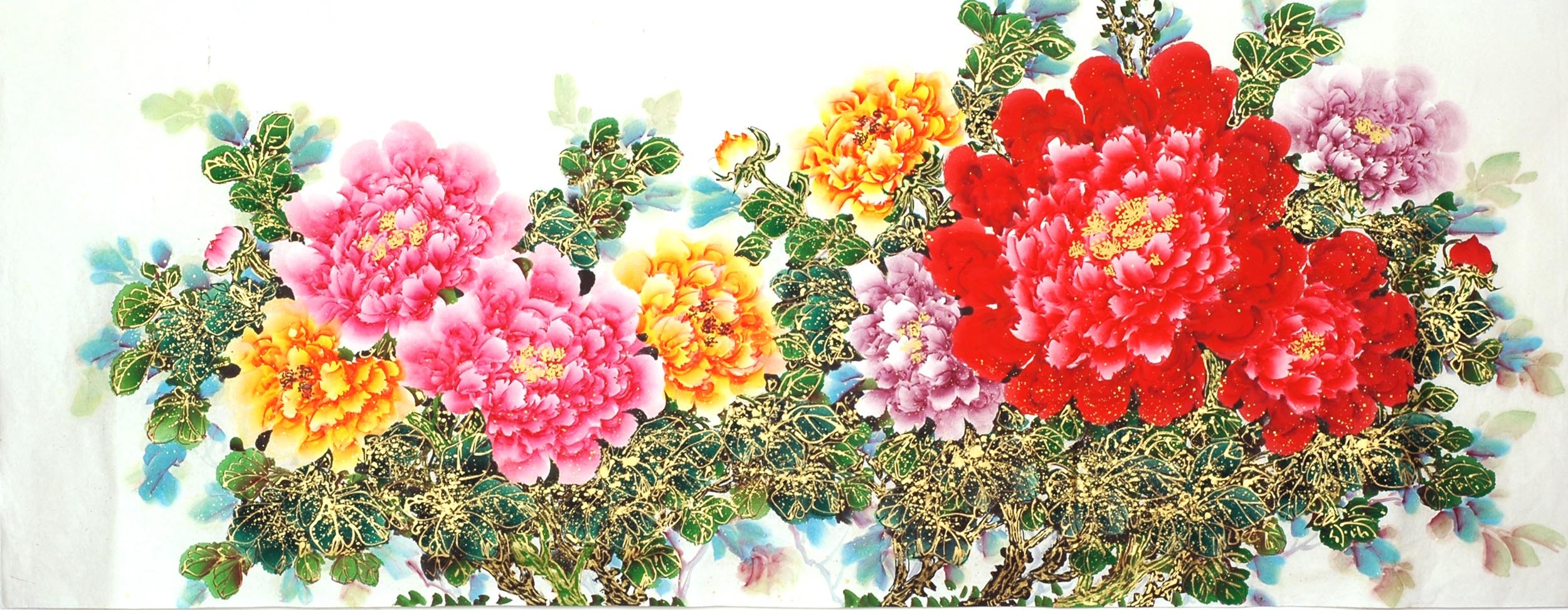 Chinese Peony Painting - CNAG011533