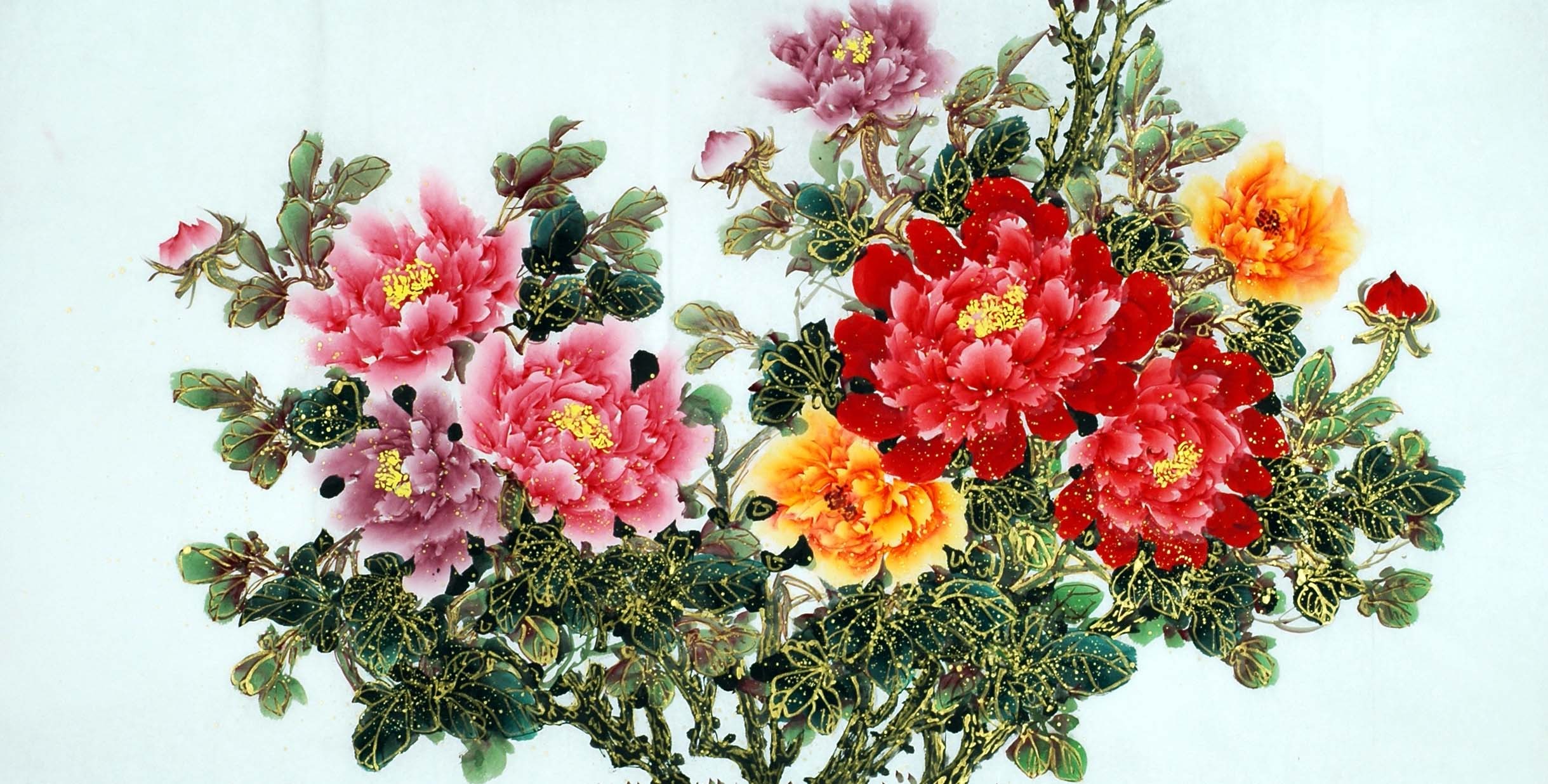 Chinese Peony Painting - CNAG011535
