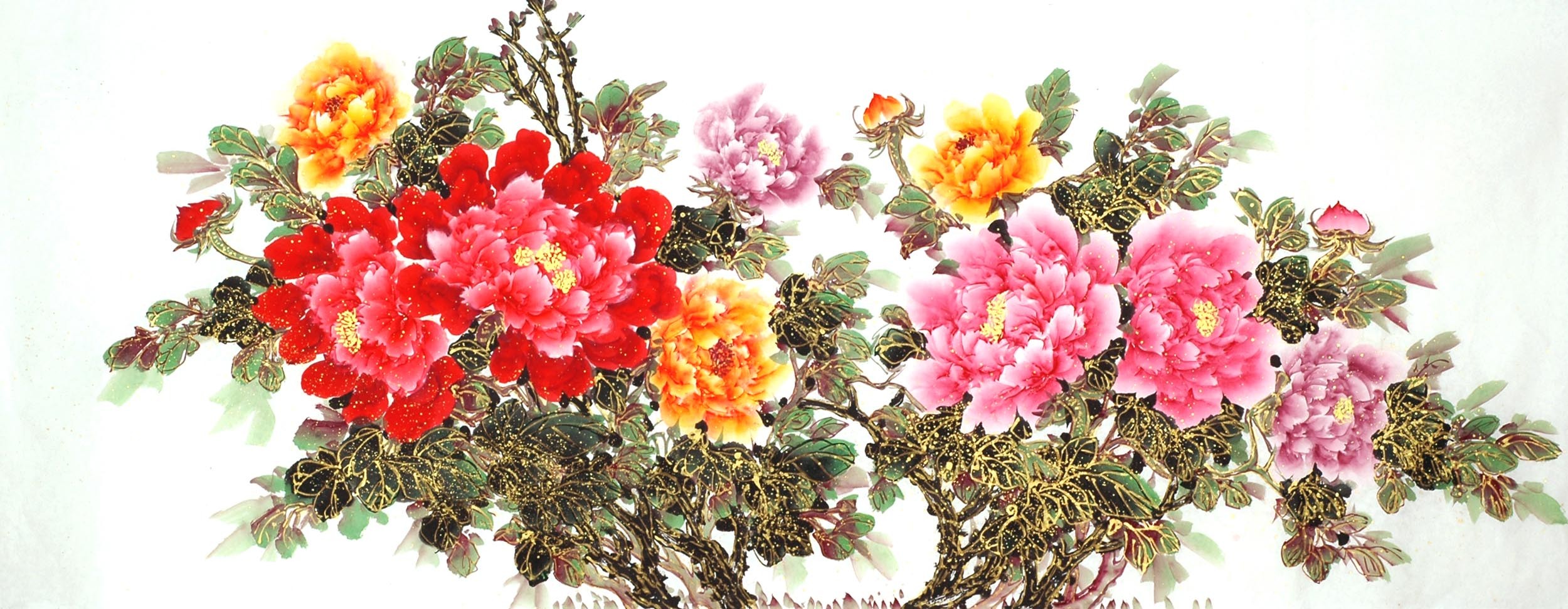 Chinese Peony Painting - CNAG011537