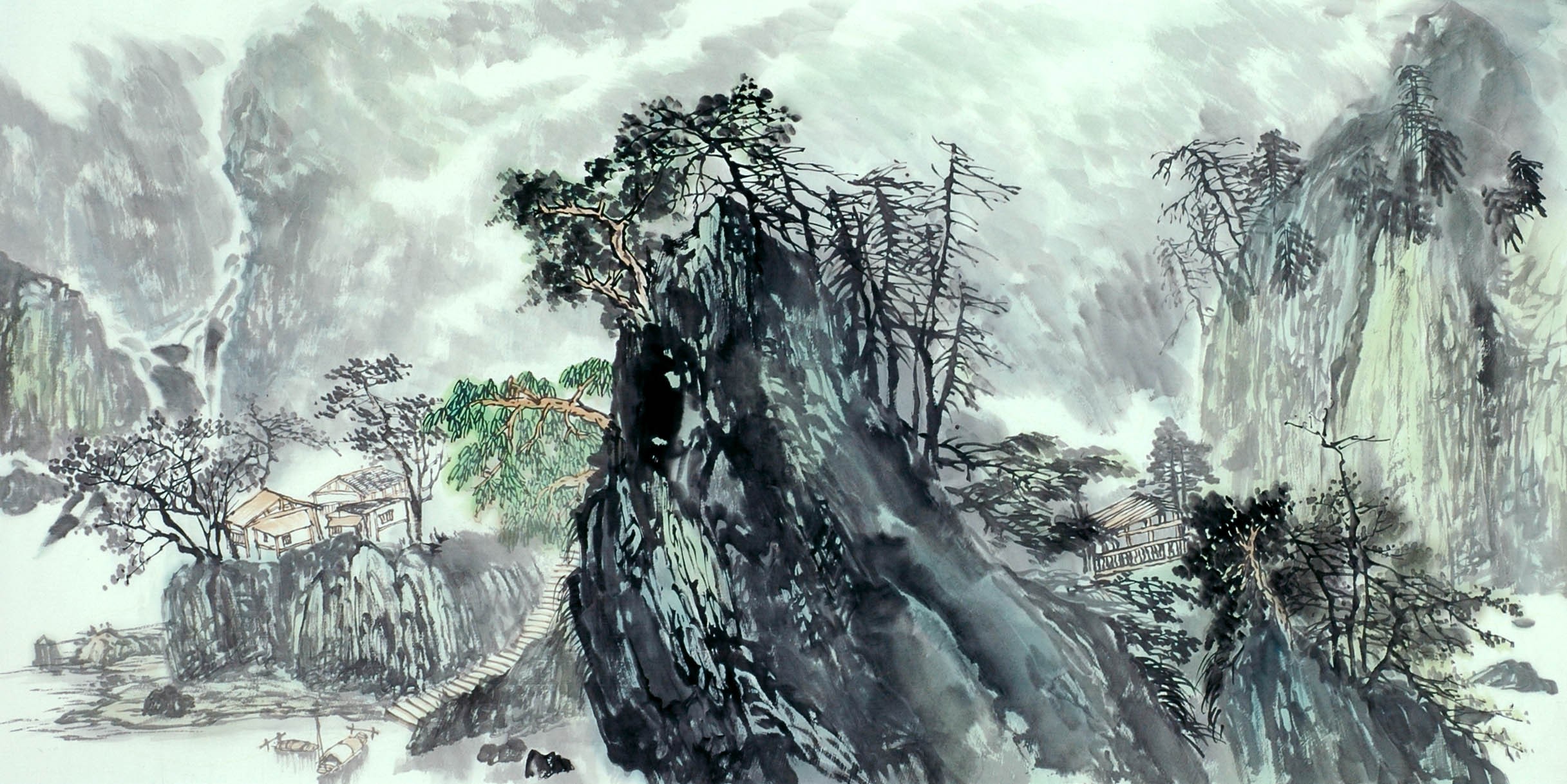Chinese Landscape Painting - CNAG011543