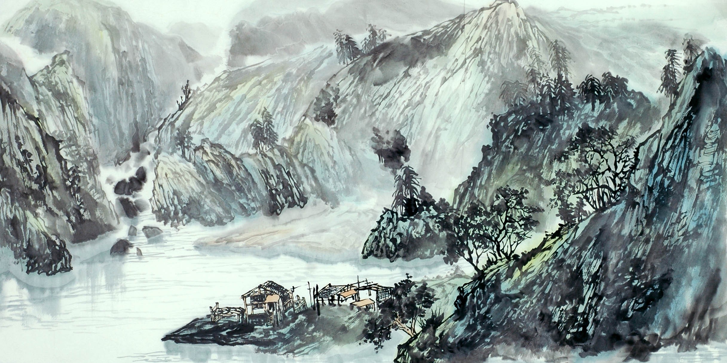 Chinese Landscape Painting - CNAG011545