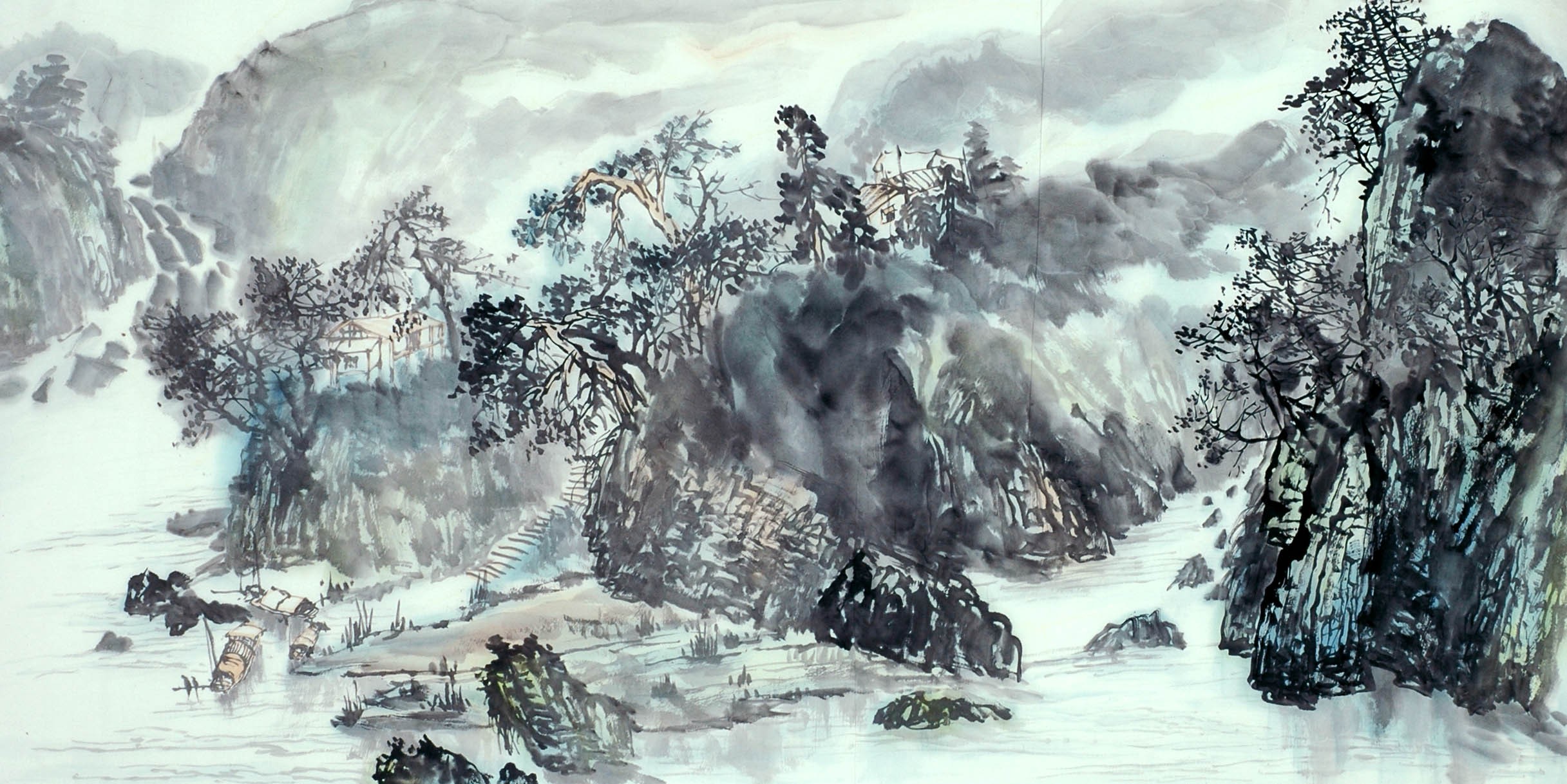 Chinese Landscape Painting - CNAG011546