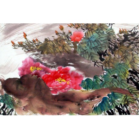 Chinese Peony Painting - CNAG011553