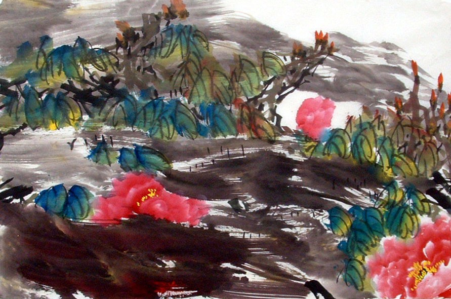 Chinese Peony Painting - CNAG011555