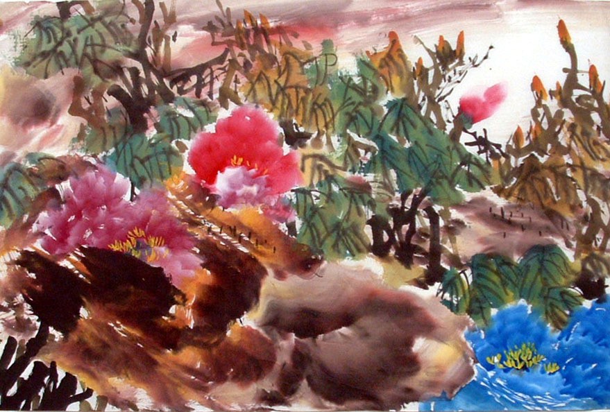 Chinese Peony Painting - CNAG011559