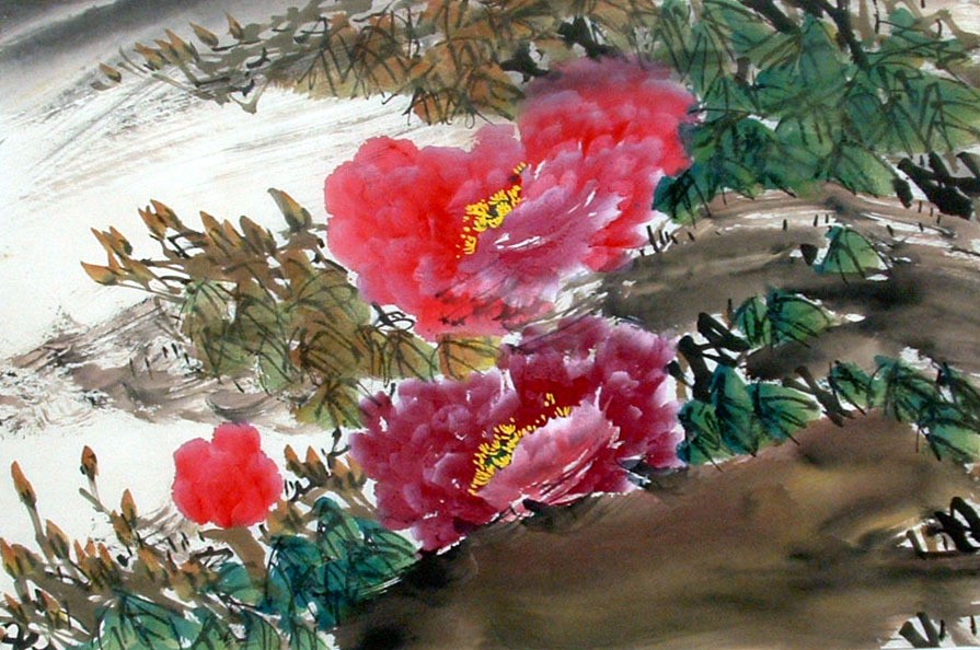 Chinese Peony Painting - CNAG011565