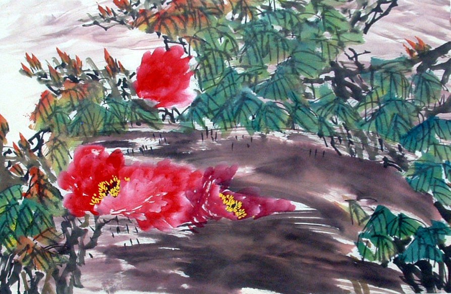 Chinese Peony Painting - CNAG011567